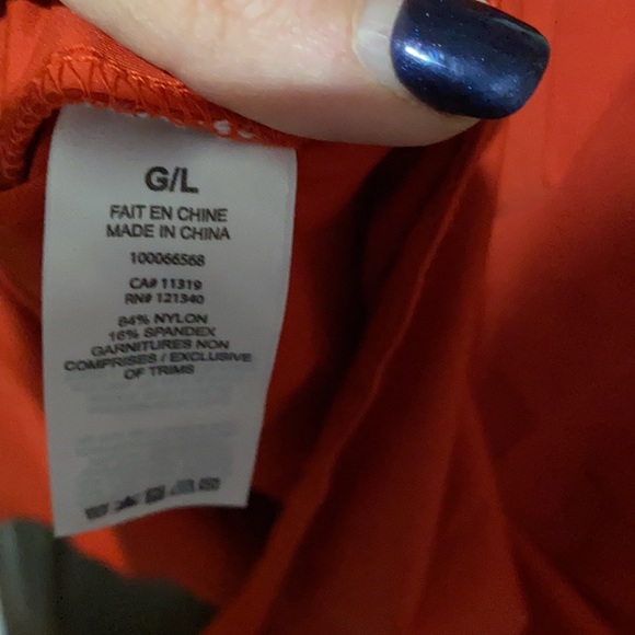 Red bodysuit with spaghetti tie around neck - Picture 3 of 3